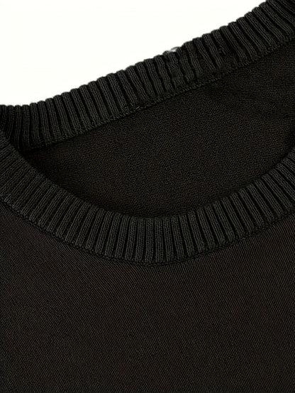 Maglione Girocollo In Maglia Tinta Unita