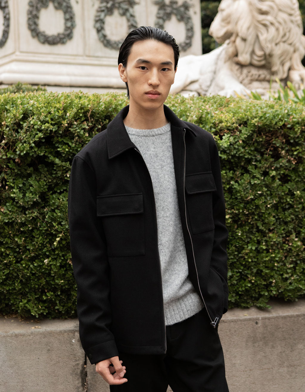 Giacca camicia in tessuto tecnico