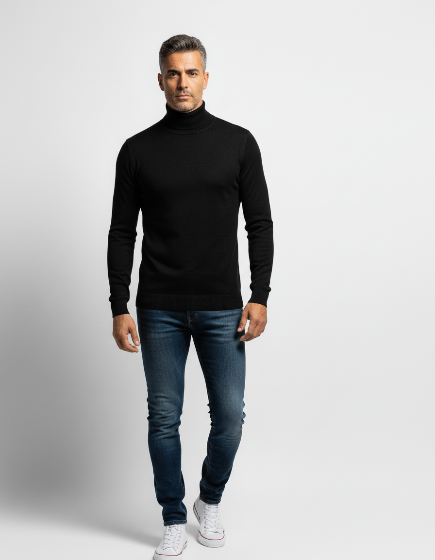 Maglione Dolcevita Essenziale in Maglia