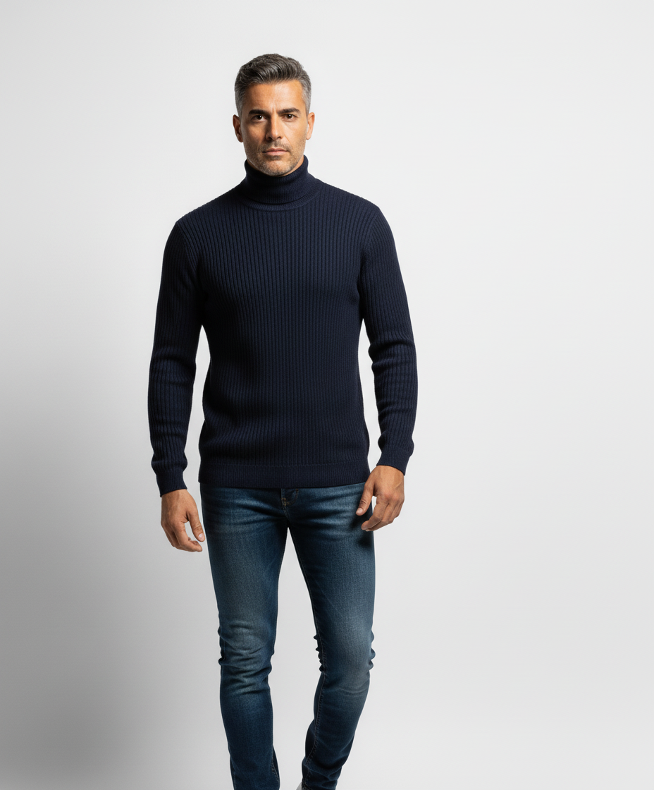 Maglione Dolcevita Essenziale in Maglia