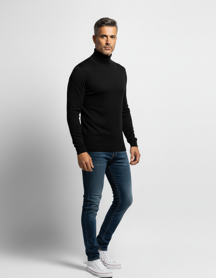 Maglione Dolcevita Essenziale in Maglia